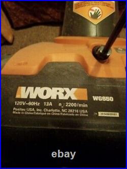 Worx 13-Amp 18 Electric Snowblower Used, Tested Works